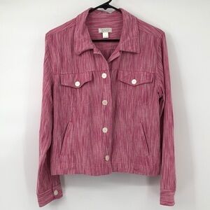 Christopher & Banks Button Down Shirt Jacket Size L